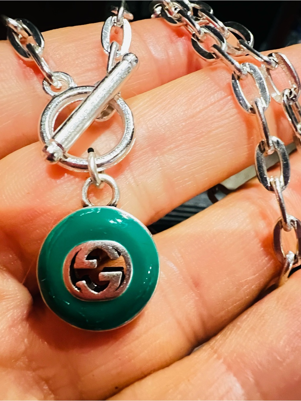 Necklace unbranded upcycled size 2- inch size of pendant 0.8 inch - Picture 2 of 6